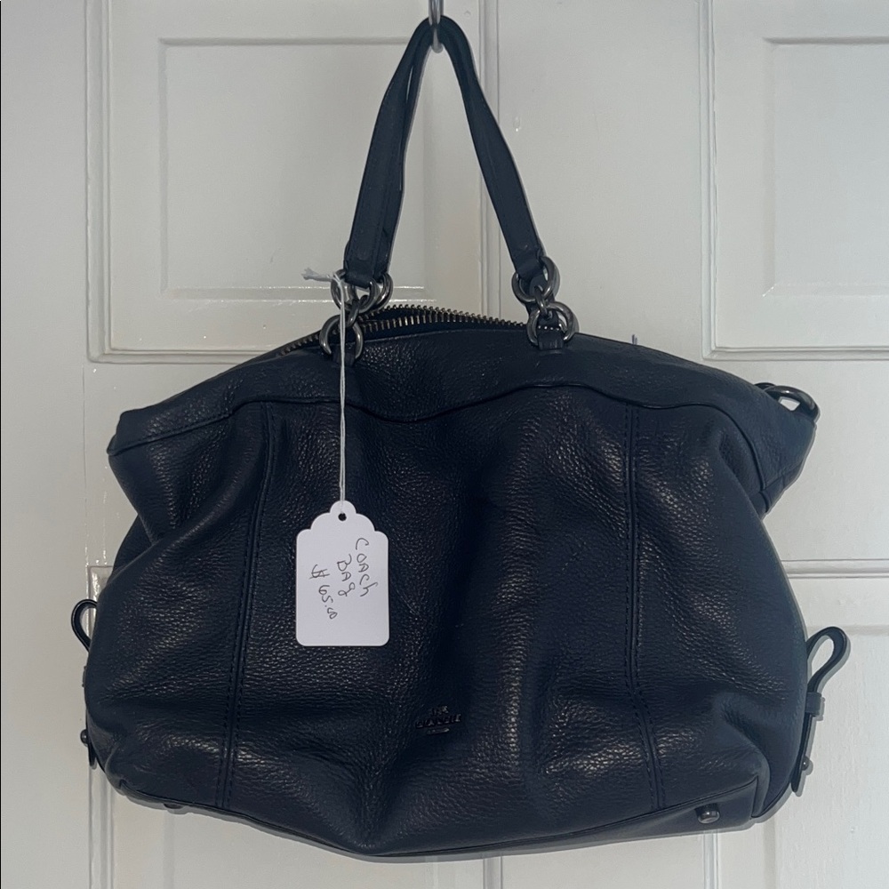 Coach Dark Leather Shoulder Bag